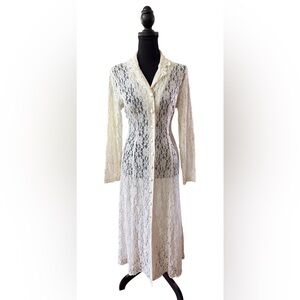 Dawn Joy Fashions: Ivory Cream Lace Button Down Dress by Dawn Joy Fashions